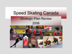 System Development - Speed Skating Canada