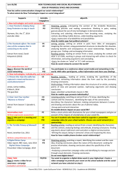 1ere B1/B2 NEW TECHNOLOGIES AND SOCIAL RELATIONSHIPS