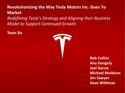 Revolutionizing the Way Tesla Motors Inc. Goes To Market
