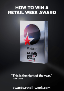 how to win a retail week award