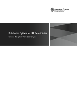 Distribution Options for IRA Beneficiaries