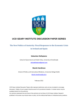 Dellepiane and Hardiman, The new politics of austerity: fiscal