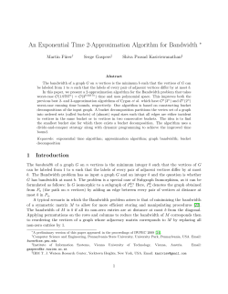 An Exponential Time 2-Approximation Algorithm for Bandwidth