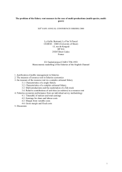 L`activit&eacute; de p&ecirc;che consiste en l`exploitation des ressources