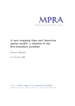 A new stopping time and American option model: a solution to the
