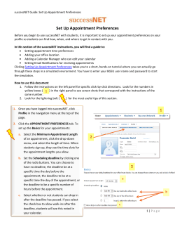 Set Up Appointment Preferences