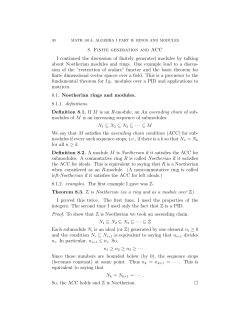 8. Finite generation and ACC I continued the discussion