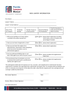 NEW LAWYER INFORMATION