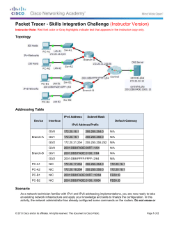 9.4.1.2 Packet Tracer - Skills Integration Challenge Instructions IG
