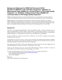 (SEMU) for Luminance Mura in FPD Image Quality