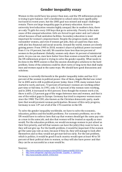 Gender equality essay - ASFM Tech Integration