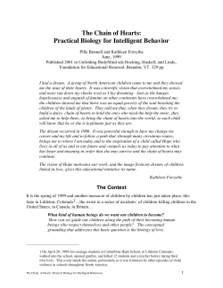 The Chain of Hearts: Practical Biology for Intelligent Behavior