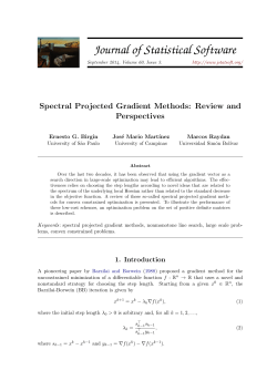 Spectral Projected Gradient Methods