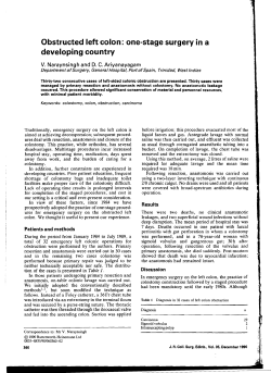 Obstructed left colon: one-stage surgery in a developing country