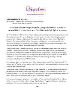 LeMoyne-Owen College and Lane College Basketball Players to