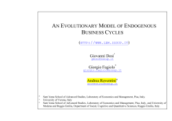 AN EVOLUTIONARY MODEL OF ENDOGENOUS BUSINESS