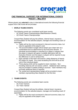 nzcc financial support for international events policy