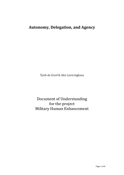 Autonomy, Delegation and Agency - Interactive Intelligence Group