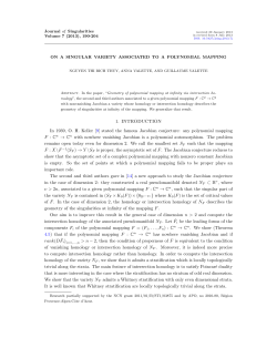 On a singular variety associated to a polynomial mapping