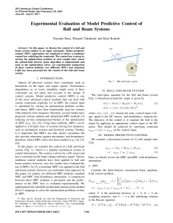 Experimental Evaluation of Model Predictive Control of Ball and