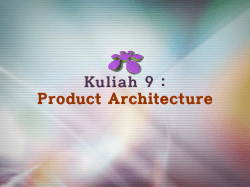 Product Architecture - E
