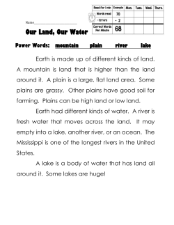 Social studies fluency Land water