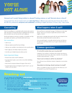 Kids Help Phone: Home