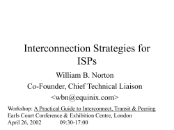 Interconnection Strategies for ISPs