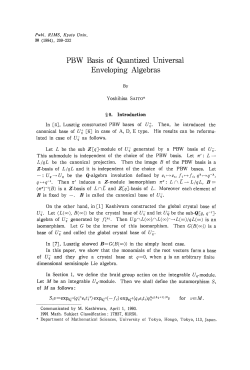 PBW Basis of Quantized Universal Enveloping Algebras