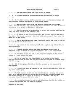 MROS Review Questions 4/25/17 T   F   1. The game begins when