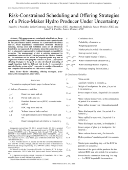 Risk-Constrained Scheduling and Offering Strategies of a Price