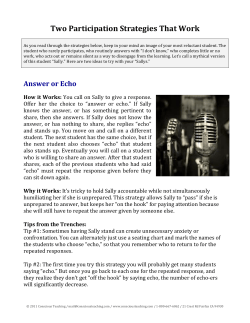 Two Participation Strategies That Work