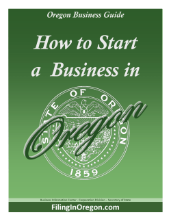 FilingInOregon.com Oregon Business Guide