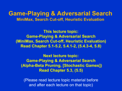 Game-Playing MiniMax