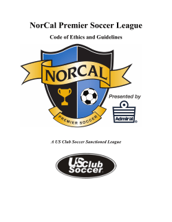 NorCal Premier Soccer League Code of Ethics and Guidelines A US