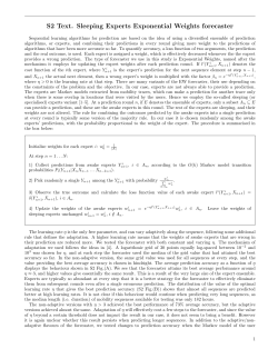 S2 Text. Sleeping Experts Exponential Weights forecaster