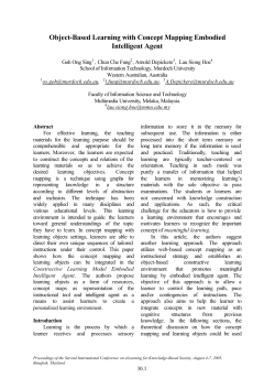 Object-Based Learning with Concept Mapping Embodied Intelligent