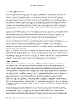 Economics, philosophy of