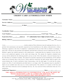 Credit Card Authorization Form