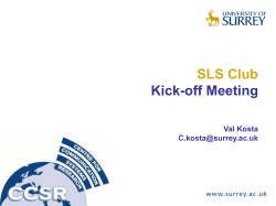 2. Kick-off Meeting