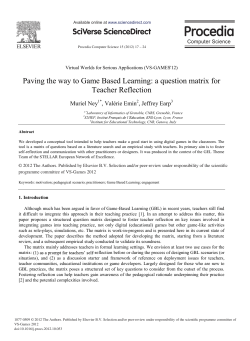 Game-Based Learning Matrix