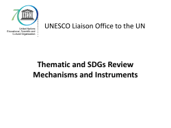 Thematic and SDGs Review Mechanisms and Instruments
