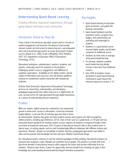 Understanding Quest-Based Learning Creating effective classroom
