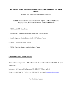 Dynamic effect of musical expertise on structural - HAL