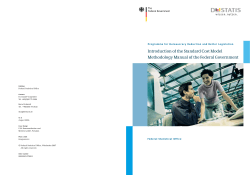 Introduction of the Standard Cost Model