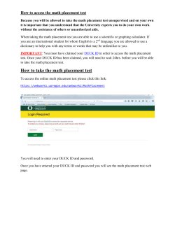 How to access the math placement test Because you will be allowed