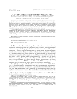 A globally convergent linearly constrained Lagrangian method for