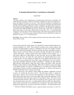 Evaluating Individual Player Contributions in Basketball