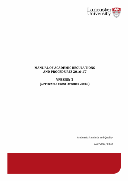 manual of academic regulations and procedures 2016