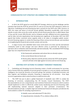 consolidated fatf strategy on combatting terrorist financing